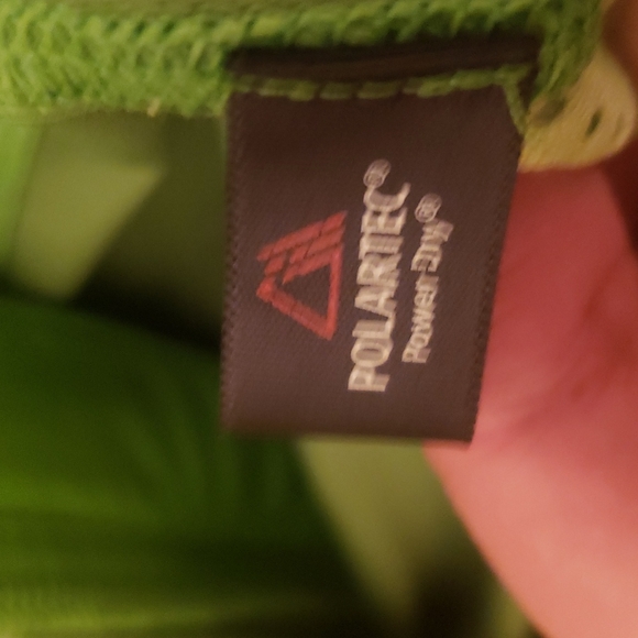 Patagonia Lime Green Polartec Power Dry Running club Zip Up Jacket - Picture 5 of 5